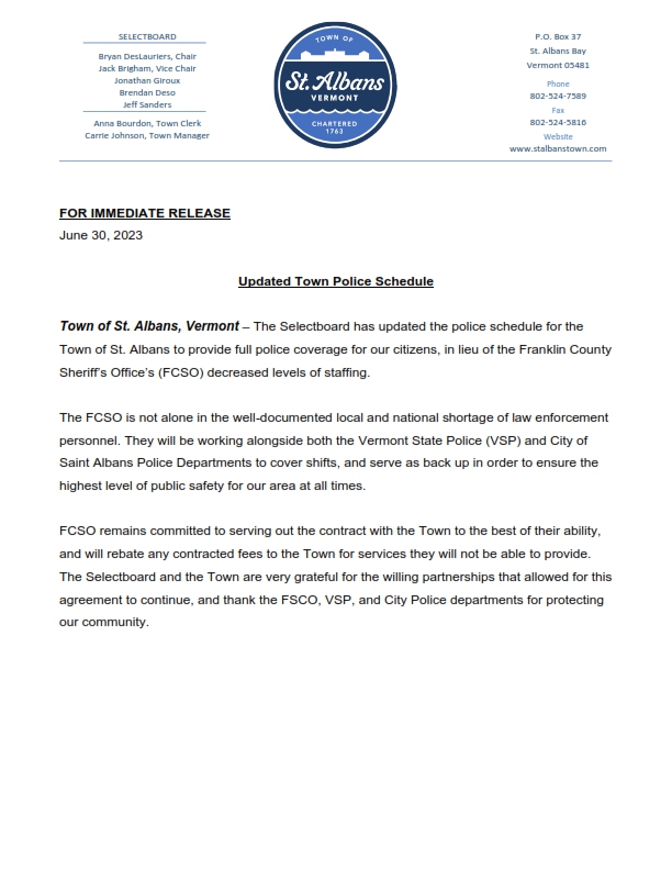 St. Albans Police Schedule Update 6.30.23_001